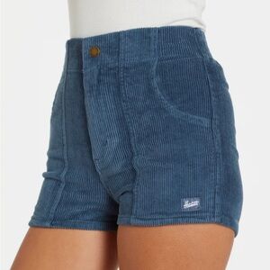 Hammies Women's Short - High Waist Blue Corduroy Shorts; Never Worn